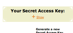 Secret access key id
